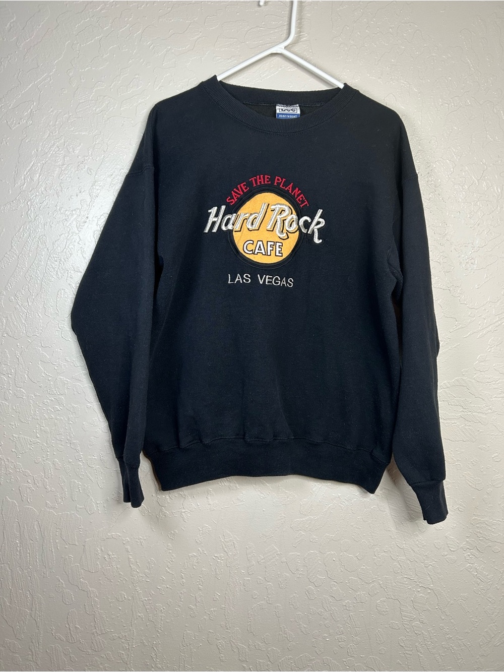 Hard Rock Cafe Las Vegas Men’s Black Crewneck Sweatshirt Vintage Size L